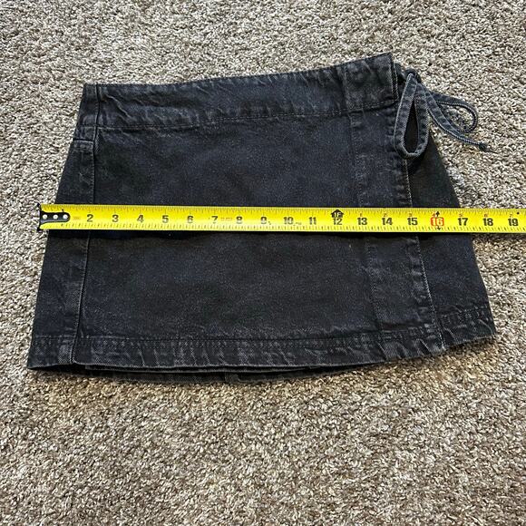 COTTON ON Women's Denim Wrap Skirt Size 4 In Dark Wash - Picture 3 of 9